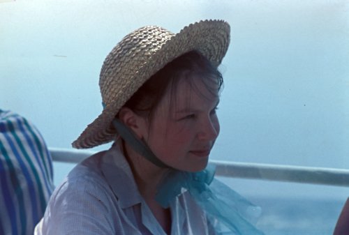 Elzbieta Zak na statku na Morzu Czarnym-1970 rok