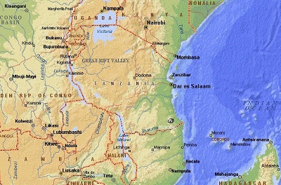 Na mapie-Tanzanii-dom Ryszarda Jankiewicza