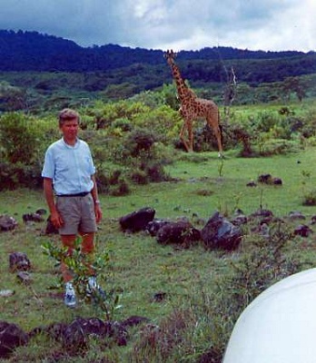 Autor w parku narodowym Tanzani