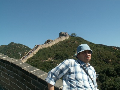 Autor na Chinskim Murze w Badaling