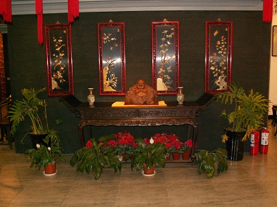 Herbaciarnia w Pekinie-Dekoracja holu