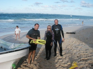 Przed nurkowaniem na Dominican Republic-Jozek-Bozena-Andrzej-Nov-2003