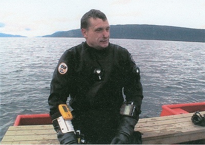 06-Mirek Standowicz-po nurkowaniu we fiordzie